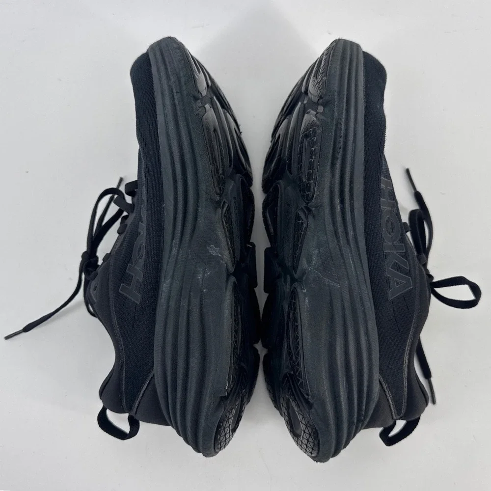 Hoka Bondi 8 Running Shoes Womens 8D Black Max Cushion Sneakers